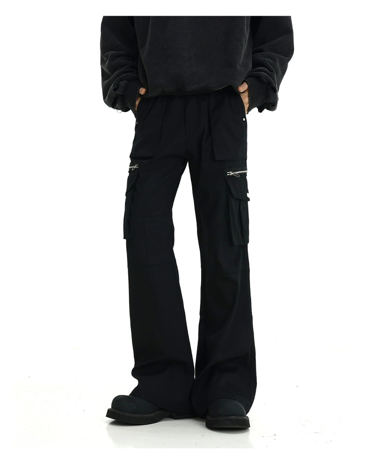 Zipped Multi-Pocket Cargo Pants