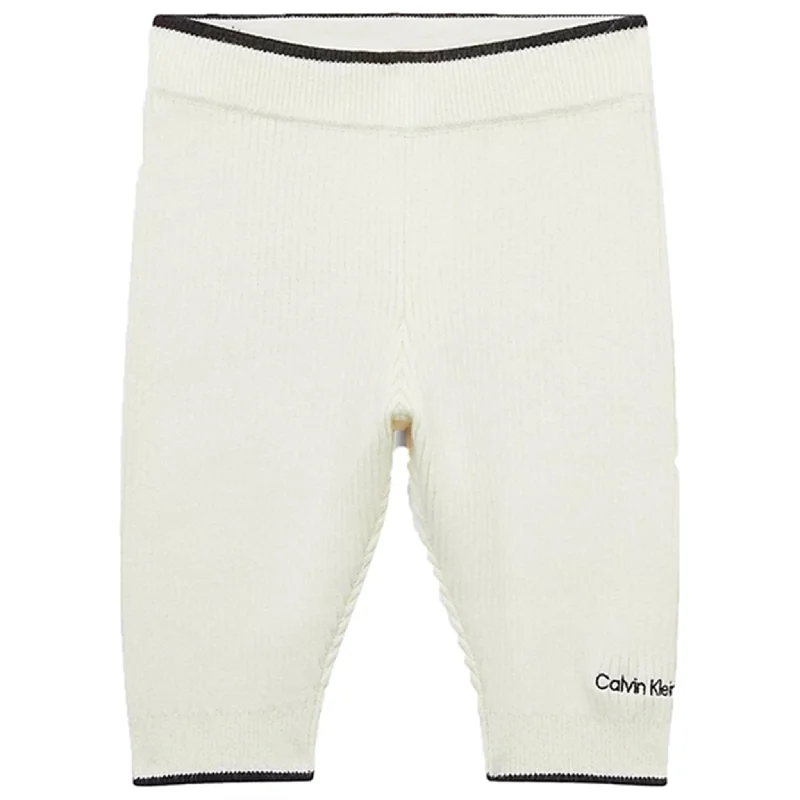 Calvin Klein Contrast Knitted Sweatpants Ivory