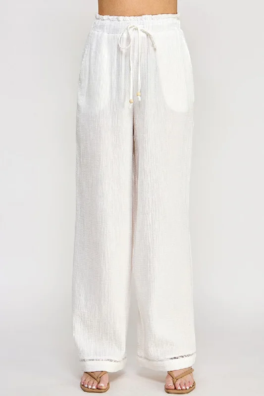 "FOLLOW ME" WIDE LEG PANTS