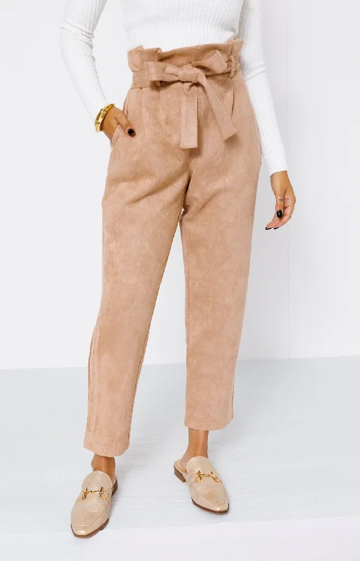 Dolce Cabo: Charisma Vegan Suede Pants, CAMEL