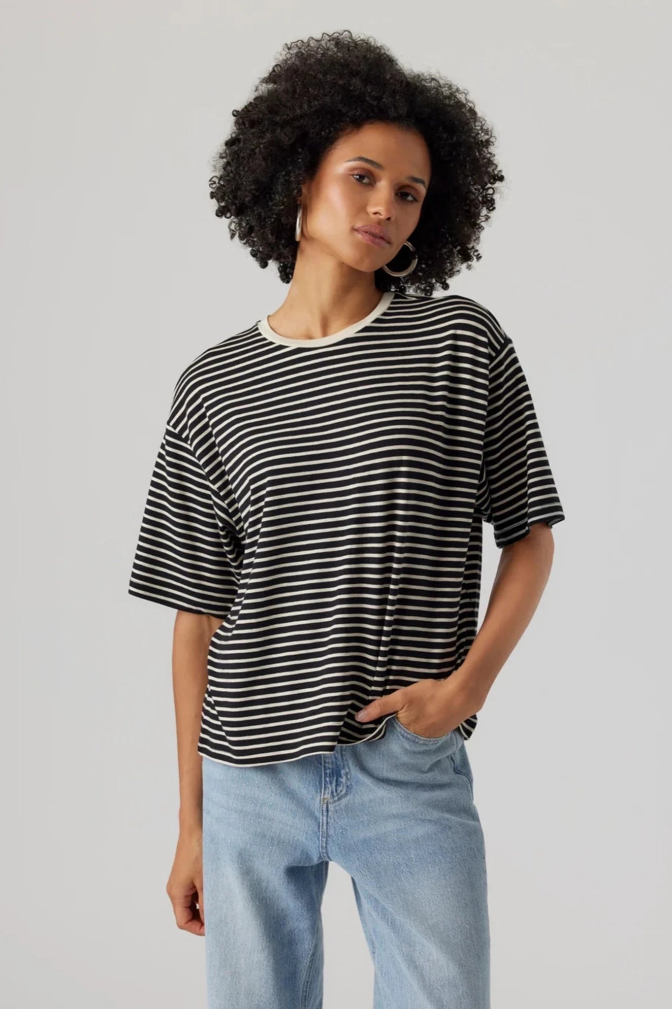 Fiona O-neck Top - Sort