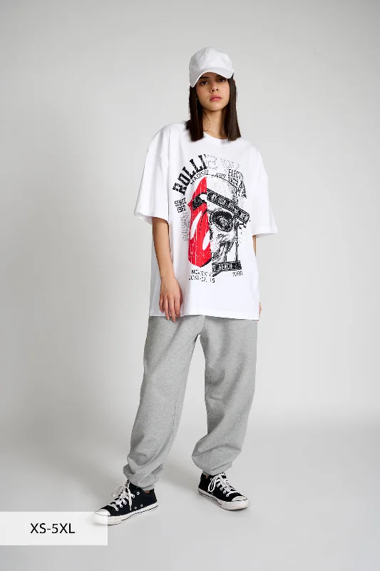 Punk White Oversized T-shirt