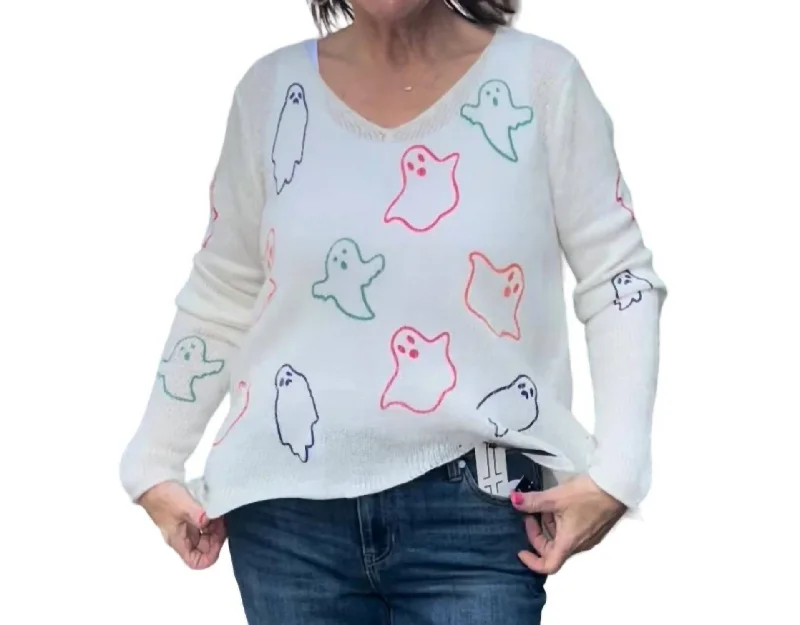 Electric Ghosts Sweater In White