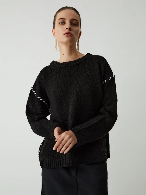 Two Tone Graceful Stitches Sweater