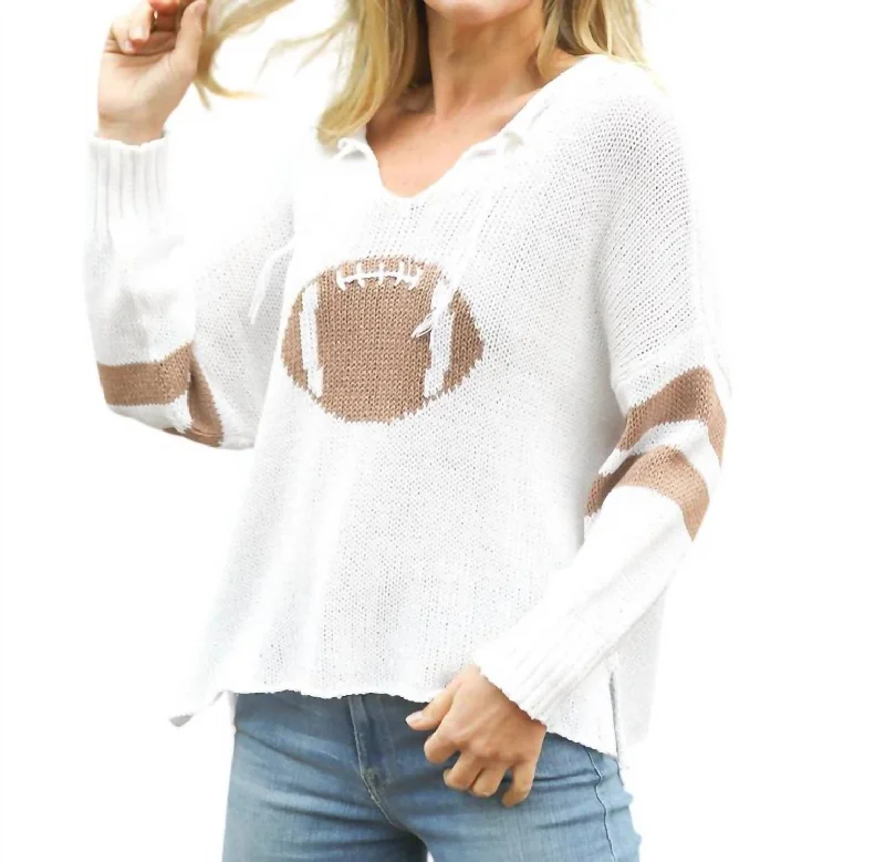 Football Sweater In White