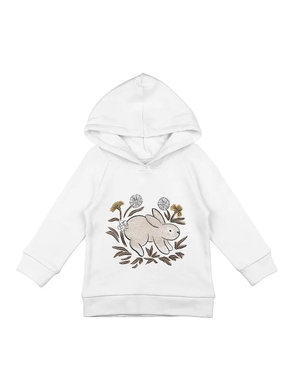 Organic Printed Raglan Hoodie, Bunny