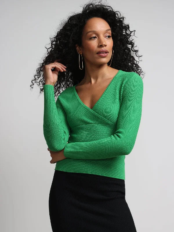 V-Neck Contour Sweater