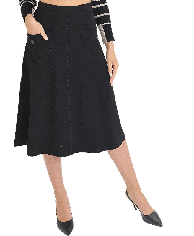 A-Line Midi Skirt w/ Pockets