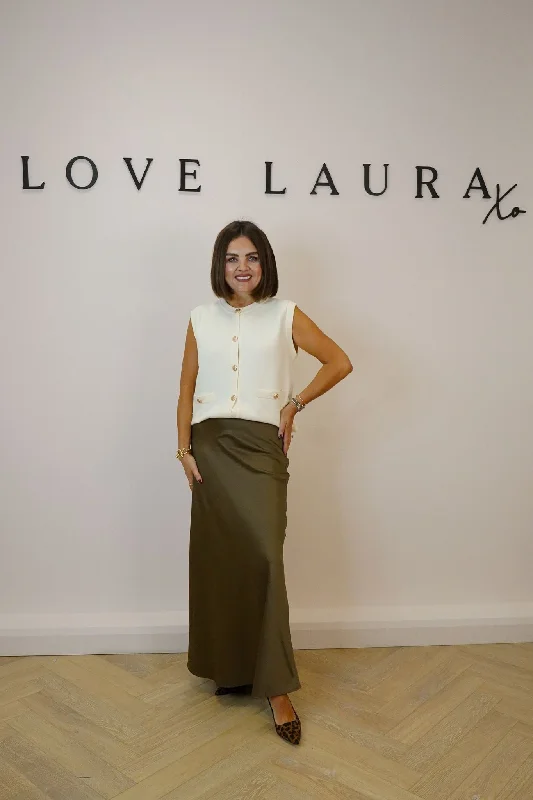 Love Laura Slip Skirt In Mocha