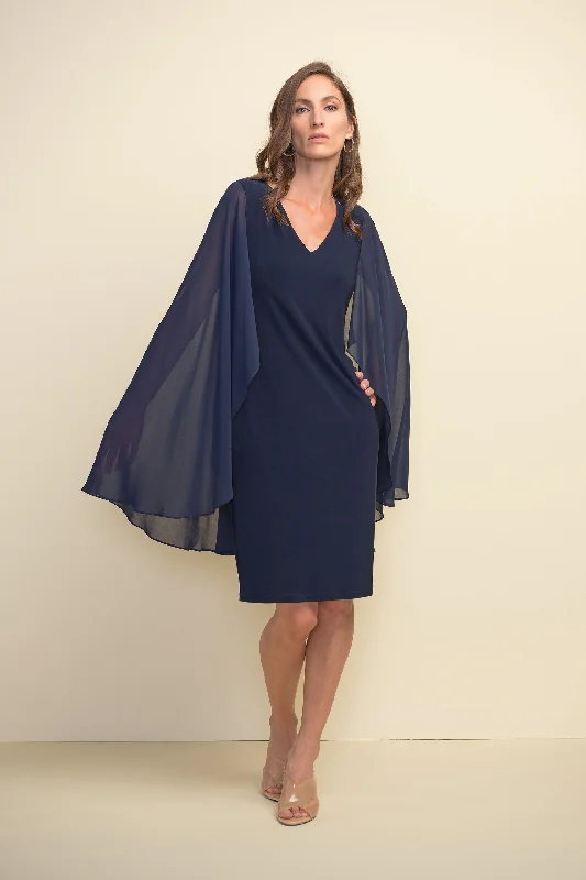 Joseph Ribkoff Chiffon Cape Dress