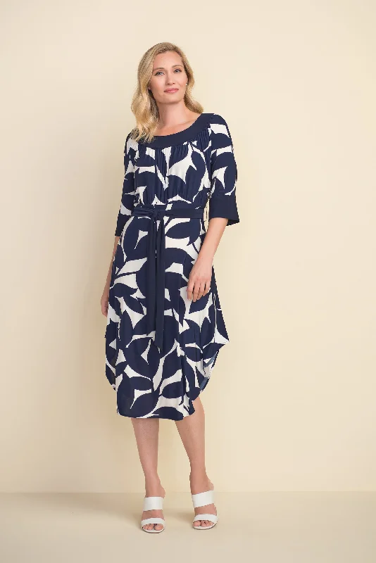 Joseph Ribkoff Big Leaf Print Dress