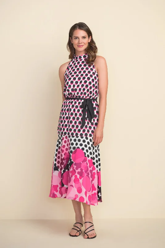 Joseph Ribkoff Halter-Neck Print Dress