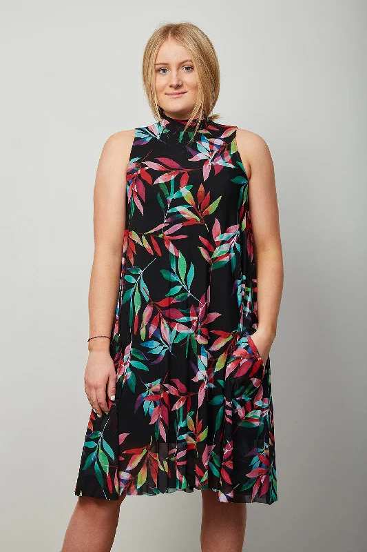 Joseph Ribkoff Sleeveless, Multi-Coloured, A-line Dress