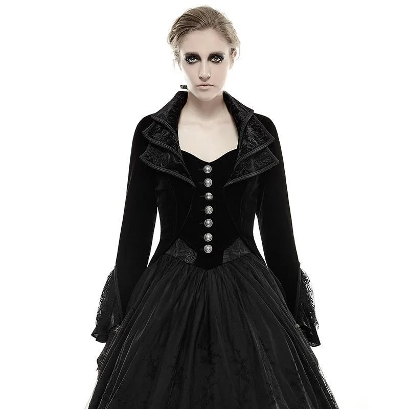 Women's Gothic Victorian High/Low Swallow Tail Overcoat