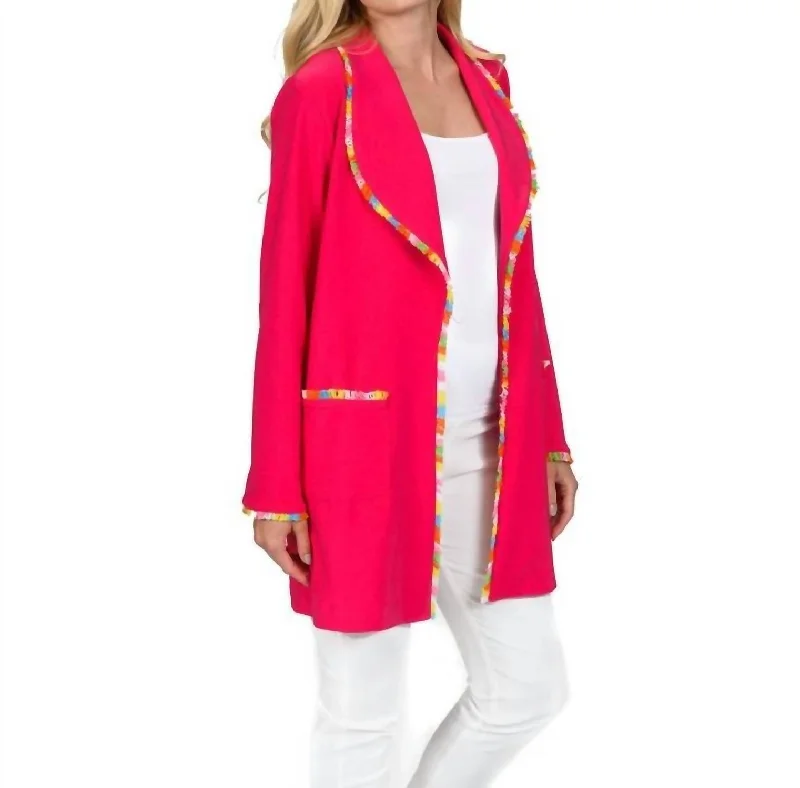 Blazer Jacket In Fuchsia