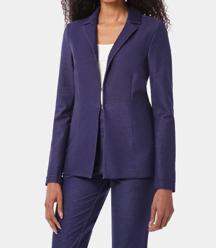 The Bellatrix Blazer In Medium Blue Wash