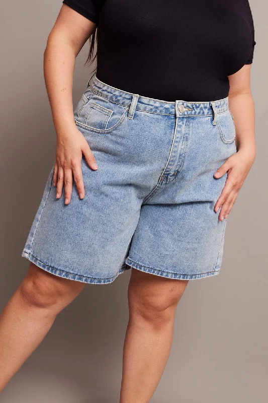 Denim Dad Shorts High Rise