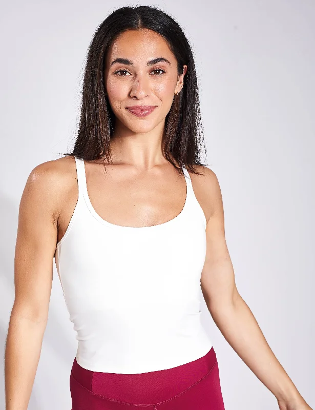 Gemma Scoop Tank - Ivory