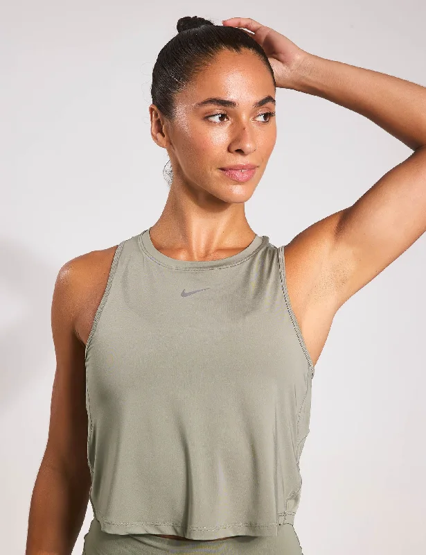 One Classic Dri-FIT Cropped Tank Top - Light Army/Black